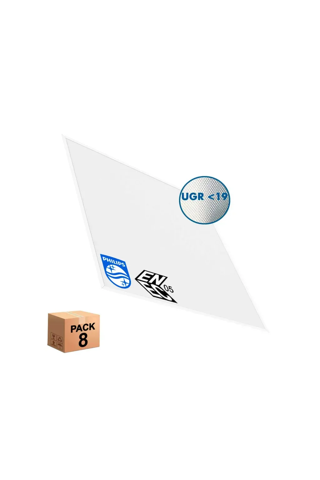 ▷ Pack 10 Dalles LED 60x60 40W Plafonds amovibles | Driver Philips