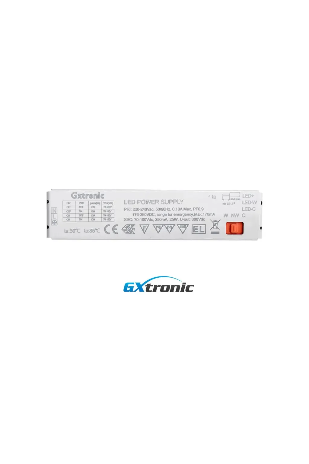 Écran LED étanche GXtronic 20 W et 60 cm | SMD2835 OSRAM CHIP 3CCT | IP66