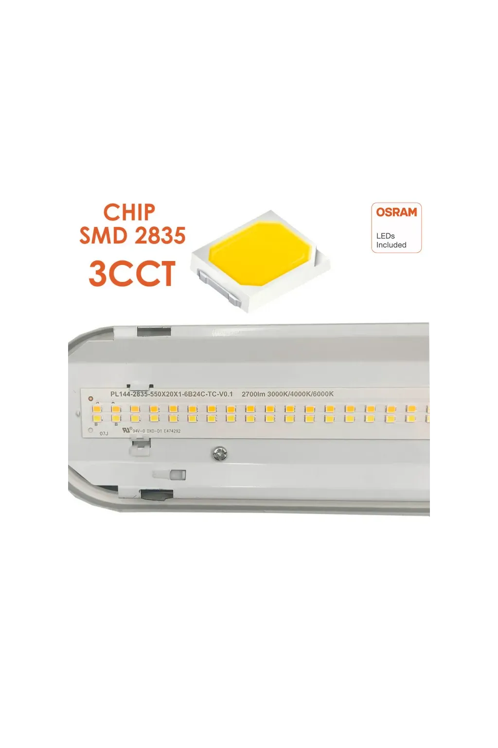 60W GXtronic Waterproof LED Screen 150CM | SMD2835 OSRAM CHIP 3CCT | IP66