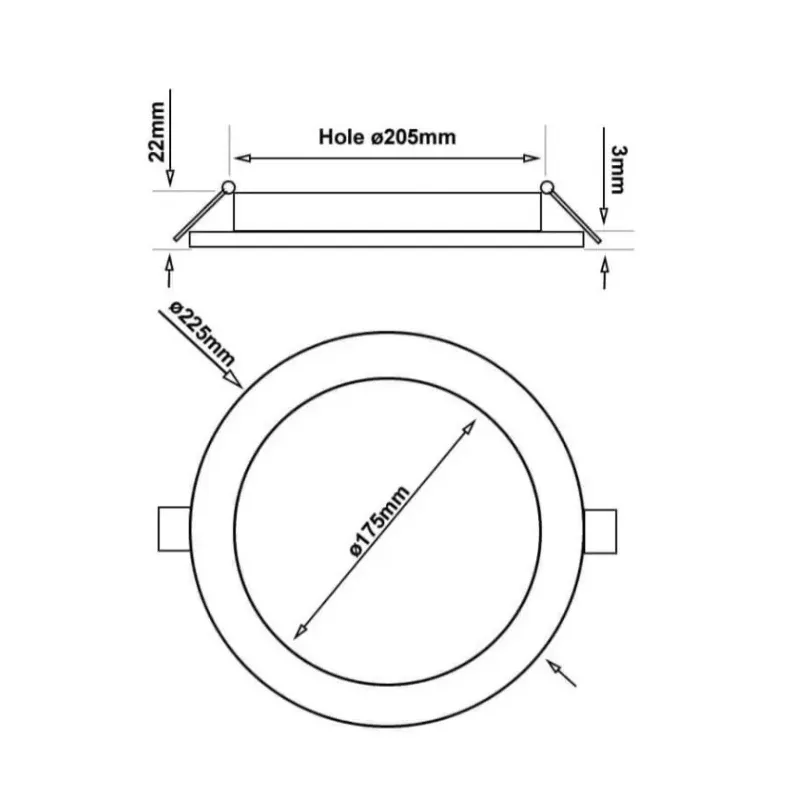Slim Round LED Panel 24W 3CCT OSRAM 120° | Ibérica