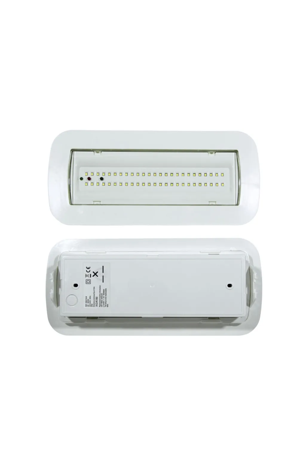 Luz de emergência LED 4W + Kit teto - Auto Test + Opção luz permanente - IP65