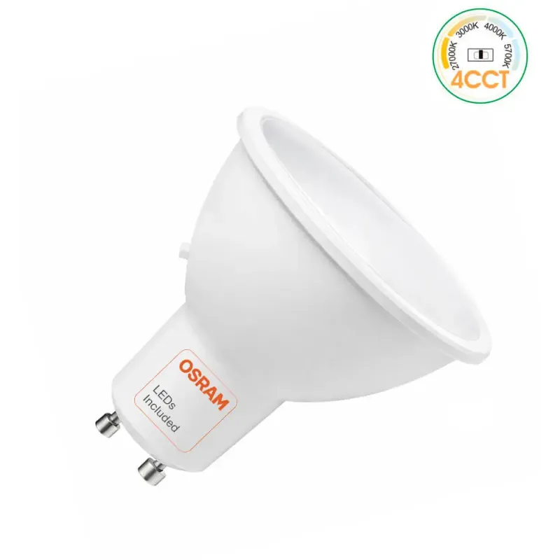 Dicroica LED 6W GU10 110° - 4CCT - OSRAM CHIP DURIS E 2835