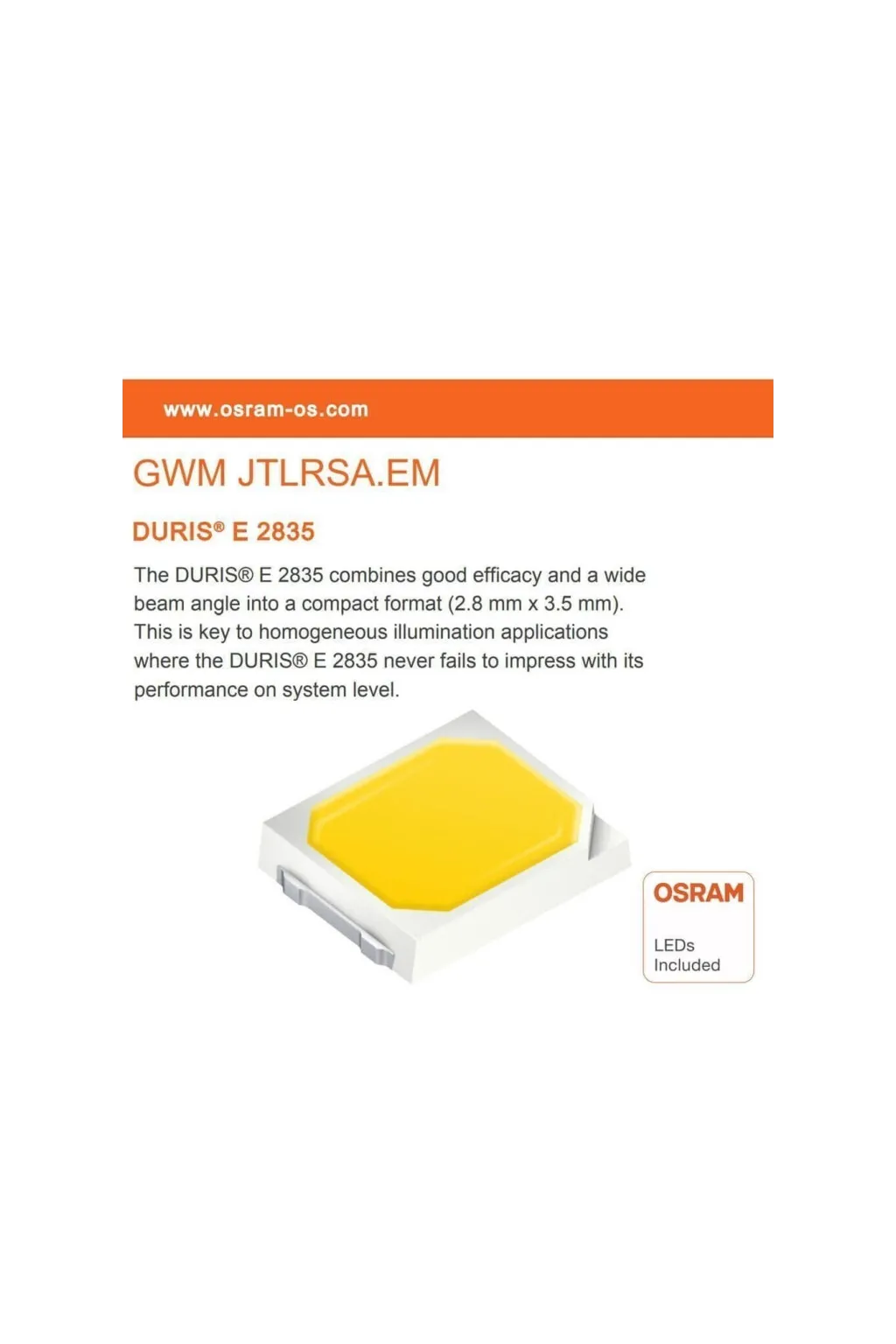 Focus LED 50W projector - Action Pro - Osram Chip Duris E2835