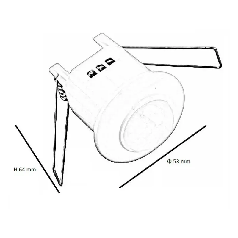 Recessed Infrared Motion Sensor 360° 6m | Ibérica