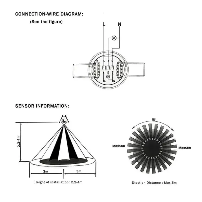 Detector Movimiento Infrarrojo Empotrable 360° 6m | Ibérica