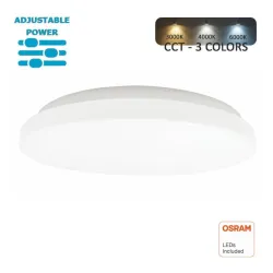 Plafón LED Superficie 24W - 20W - 16W - OSRAM CHIP - CCT