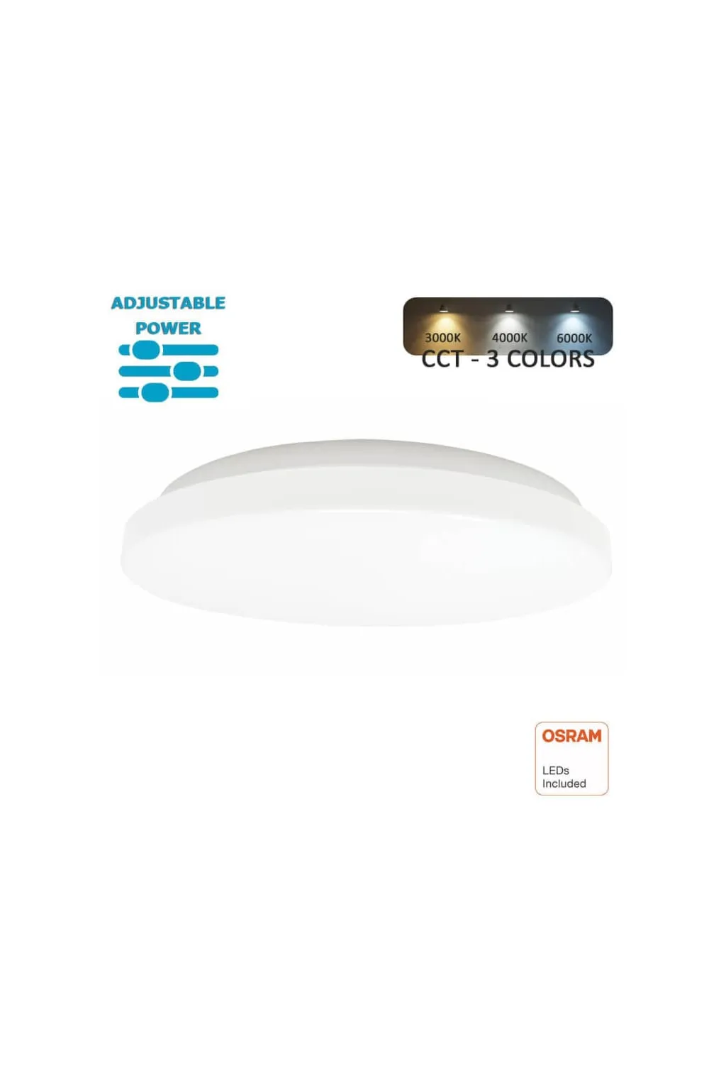 LED ceiling lamp 24W - 20W - 16W - OSRAM CHIP - CCT