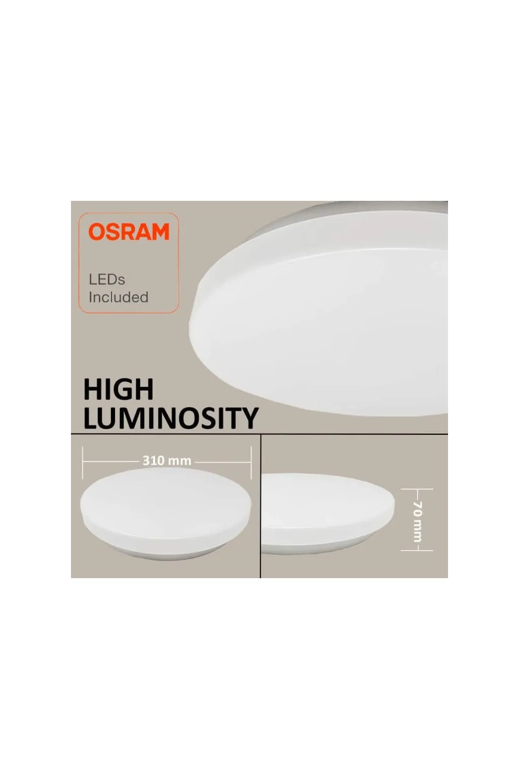 LED ceiling lamp 24W - 20W - 16W - OSRAM CHIP - CCT