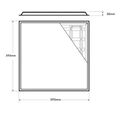 PACK 10 LED panel 60x60 -SLIM FRAME- 40W - Philips Driver - ENEC05