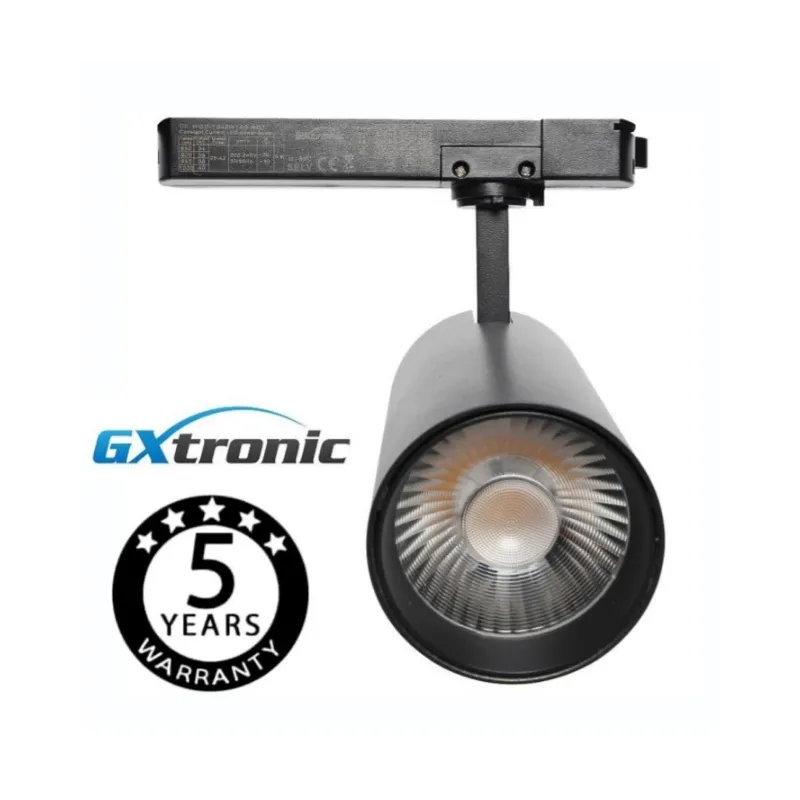 Foco LED 40W - 34W NEW MAYA Negro Carril Monofásico - CRI+92 - UGR13 -HIGH LUMEN 140Lm/W