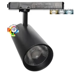 Foco LED Carril 40W-34W NEW MAYA Negro CRI 92 | Ibérica