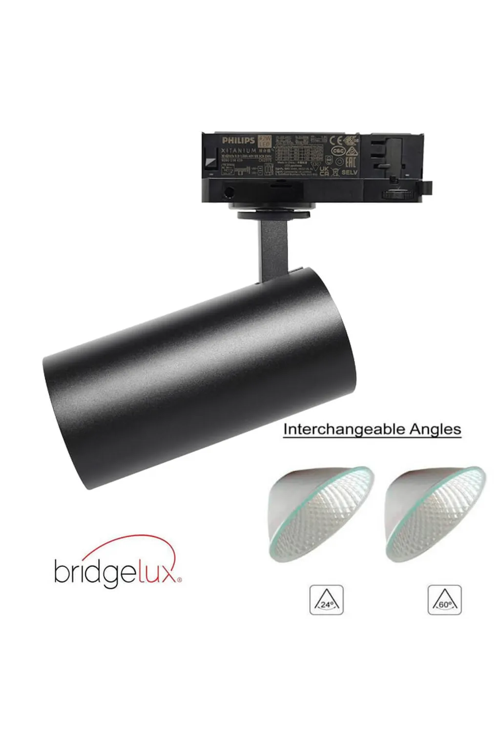 Foco LED 40W NEW MAYA 3CCT | Driver Philips Xitanium | Carril Trifásico | UGR13 | 24º - 60º | Negro