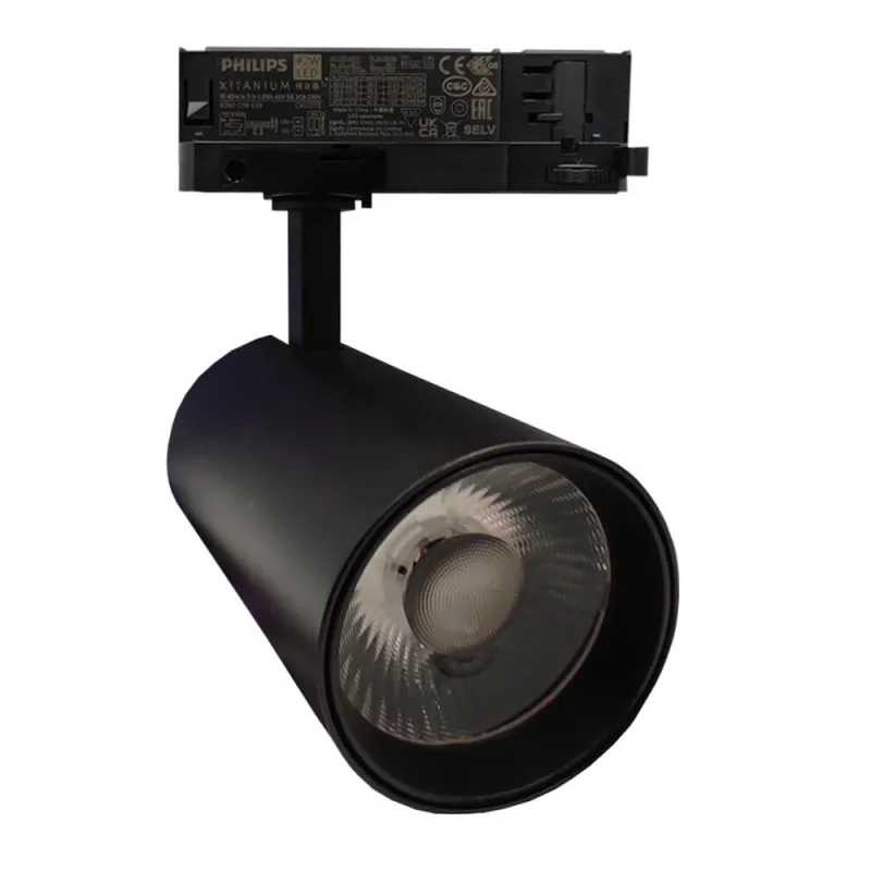 Foco LED 40W NEW MAYA 3CCT | Driver Philips Xitanium | Carril Trifásico | UGR13 | 24º - 60º | Negro