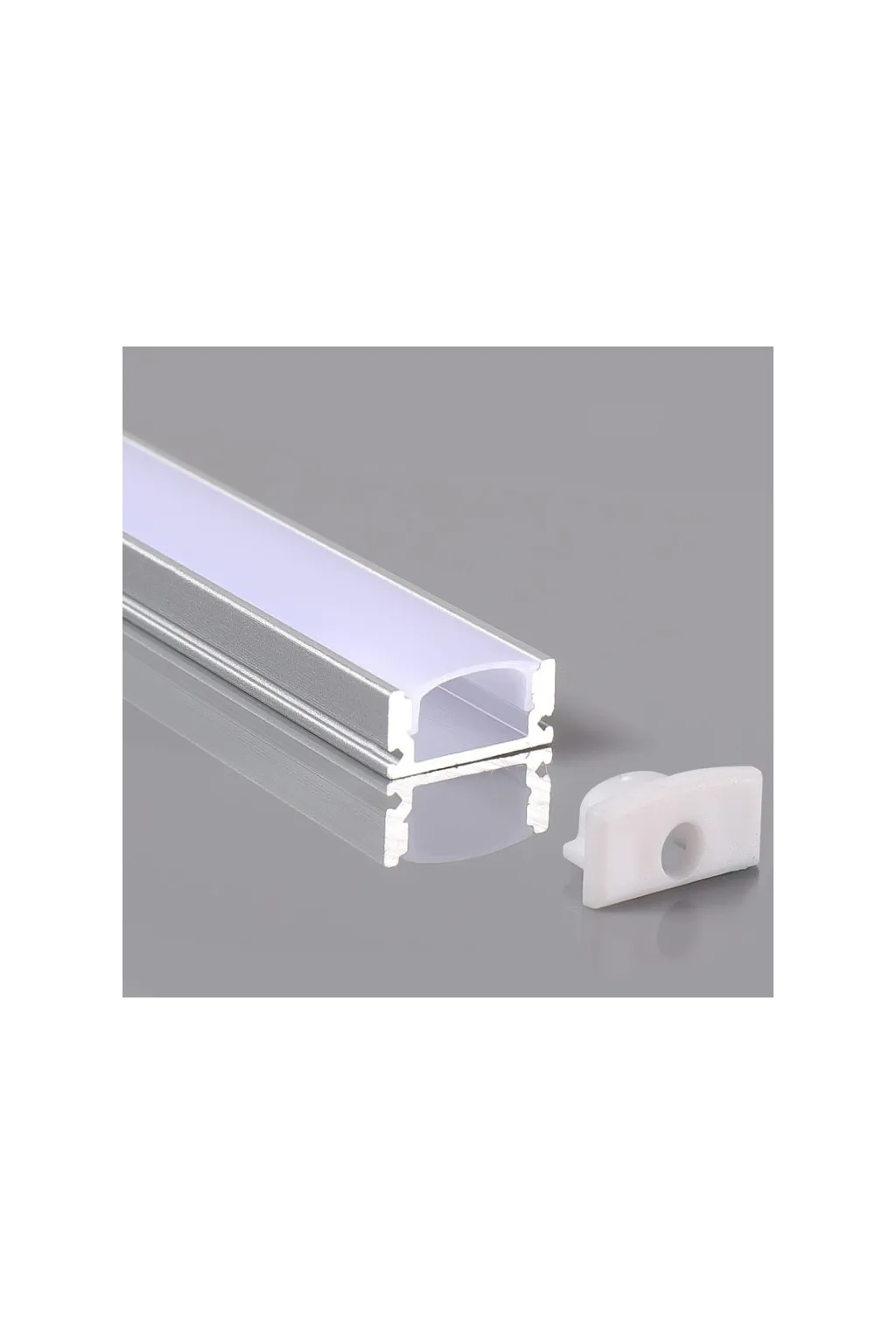 Perfil Aluminio 2 metros en superficie | para Tiras de LED | 17mm x 7,8mm