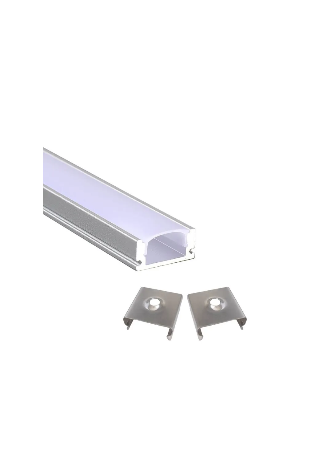 Perfil Aluminio 2 metros en superficie | para Tiras de LED | 17mm x 7,8mm