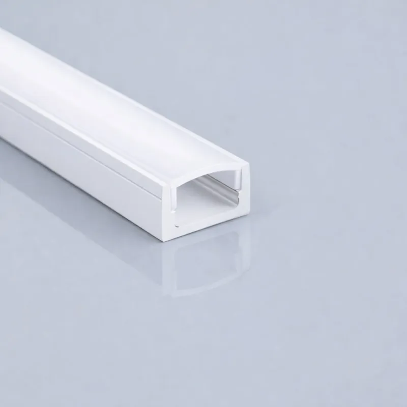 Perfil Aluminio Blanco 2 metros en superficie | para Tiras de LED | 17mm x 7,8mm