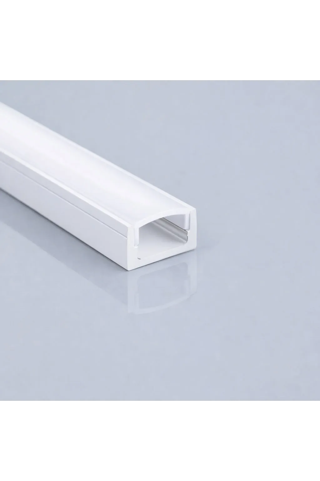 Perfil Aluminio Blanco 2 metros en superficie | para Tiras de LED | 17mm x 7,8mm