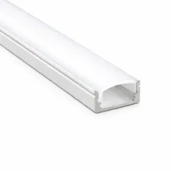 Perfil Aluminio Blanco 2 metros en superficie | para Tiras de LED | 17mm x 7,8mm