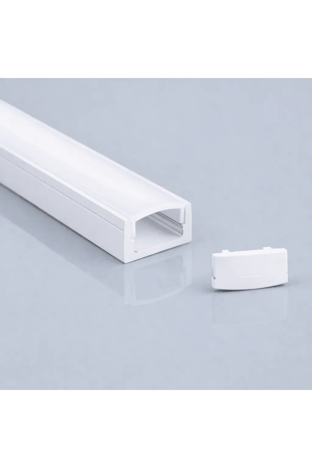 Perfil Aluminio Blanco 2 metros en superficie | para Tiras de LED | 17mm x 7,8mm