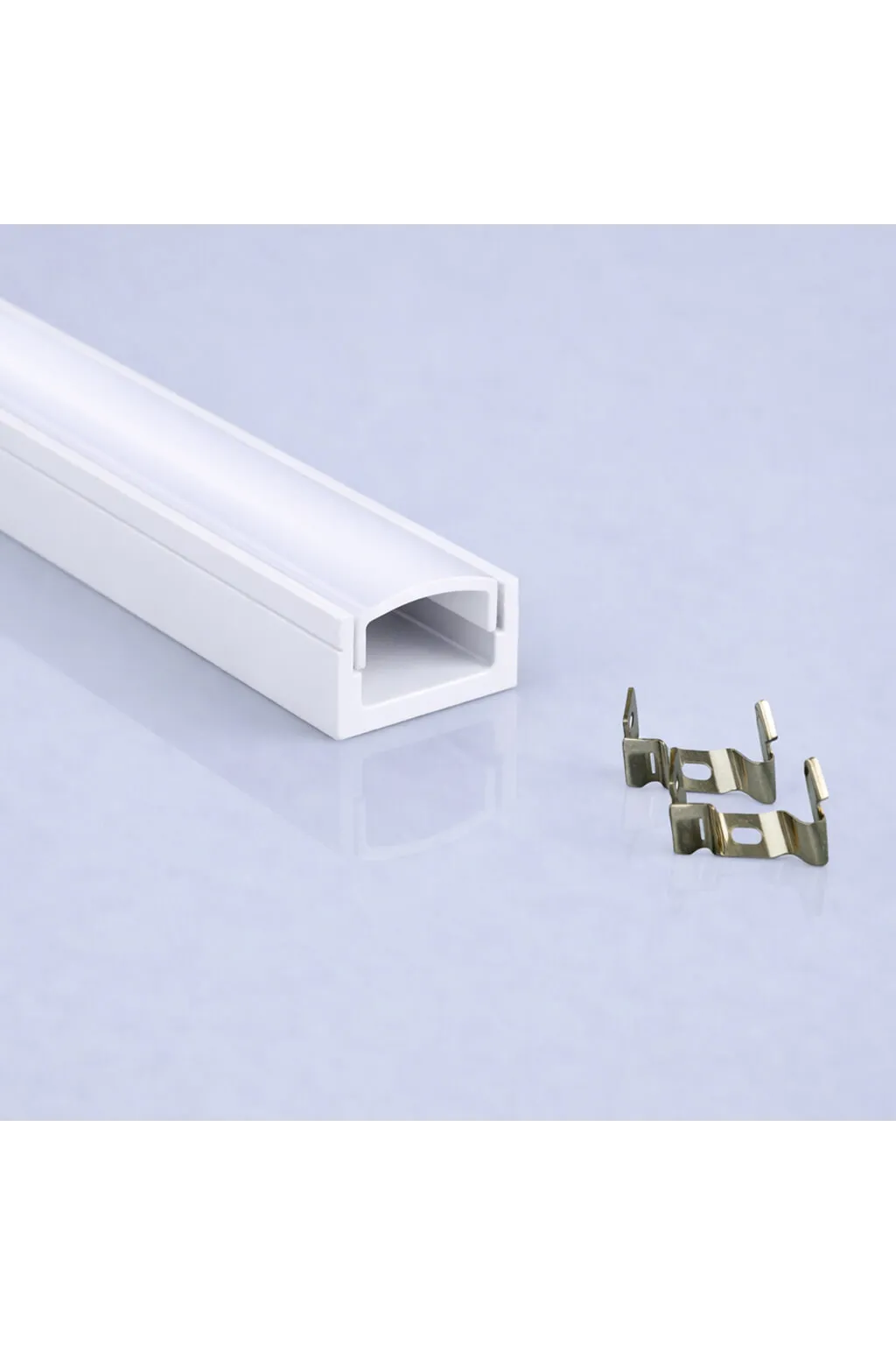 Perfil Aluminio Blanco 2 metros en superficie | para Tiras de LED | 17mm x 7,8mm