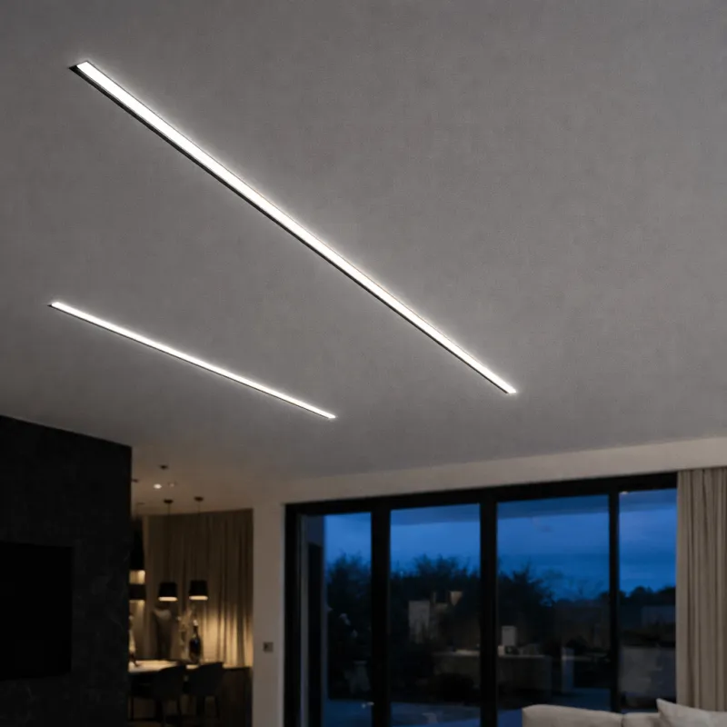 Perfil Aluminio Blanco 2 metros en superficie | para Tiras de LED | 17mm x 7,8mm