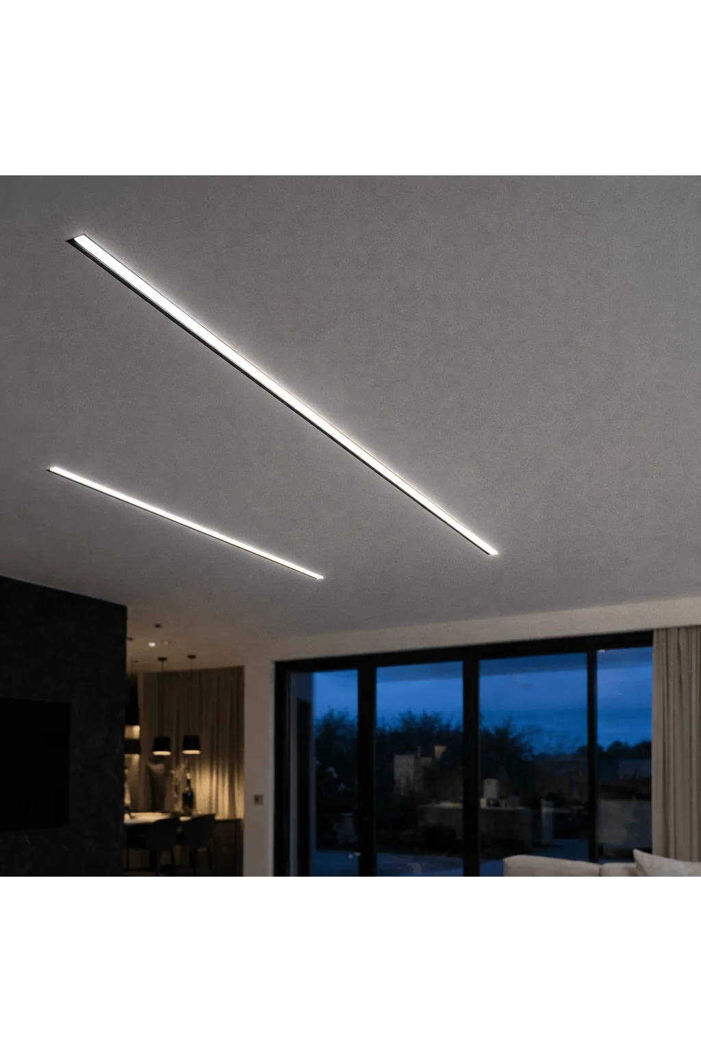 Perfil Aluminio Blanco 2 metros en superficie | para Tiras de LED | 17mm x 7,8mm