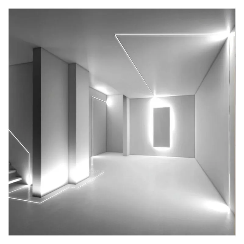 Perfil Aluminio Blanco 2 metros en superficie | para Tiras de LED | 17mm x 7,8mm