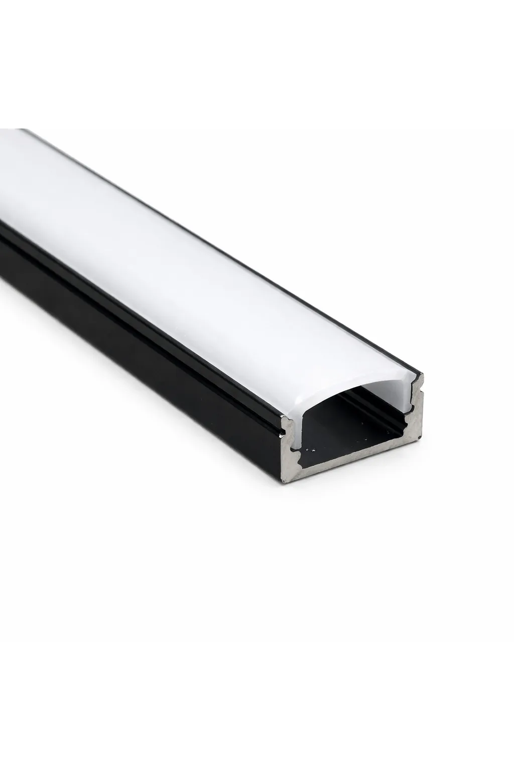Perfil Aluminio Negro 2 metros en superficie | para Tiras de LED | 17mm x 7,8mm