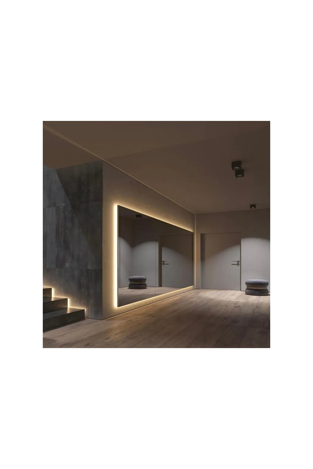 Perfil Aluminio Negro 2 metros en superficie | para Tiras de LED | 17mm x 7,8mm