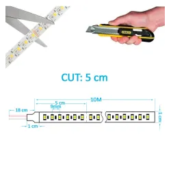 Tira LED 24V RGB+CCT | 216xLED/m | 10m | SMD3535+2835 | 20W/M | IP20