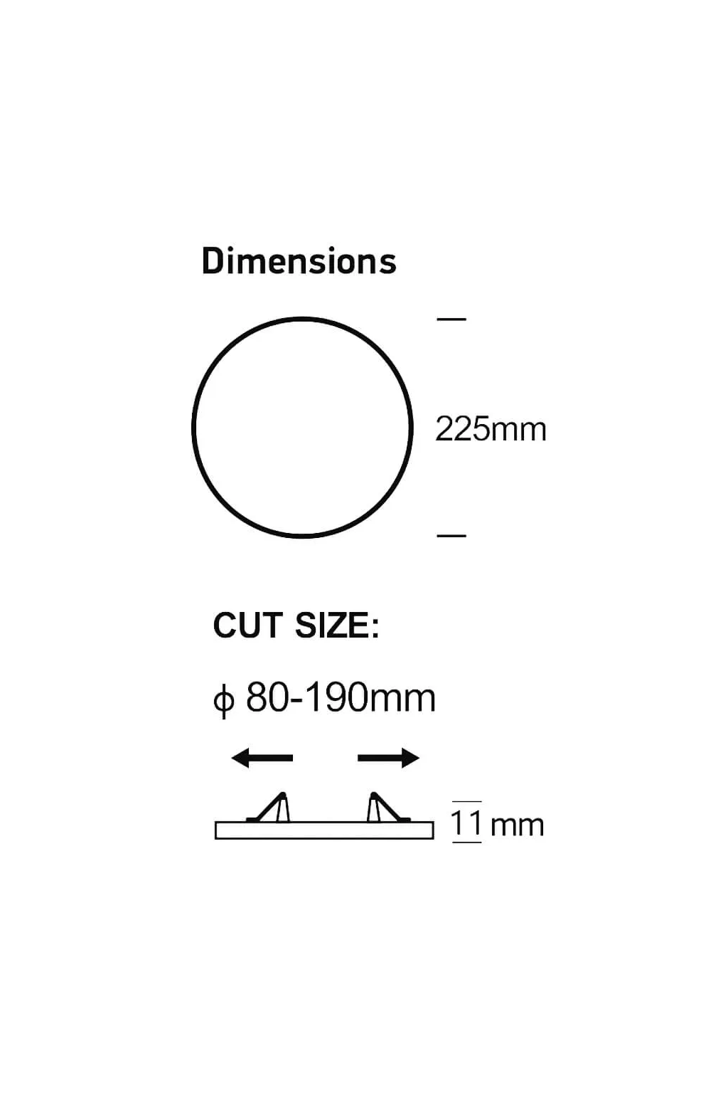 Downlight LED Circular 16W 20W 24W Frameless 4CCT | Ajustable 80-190mm | Blanco | CRI92