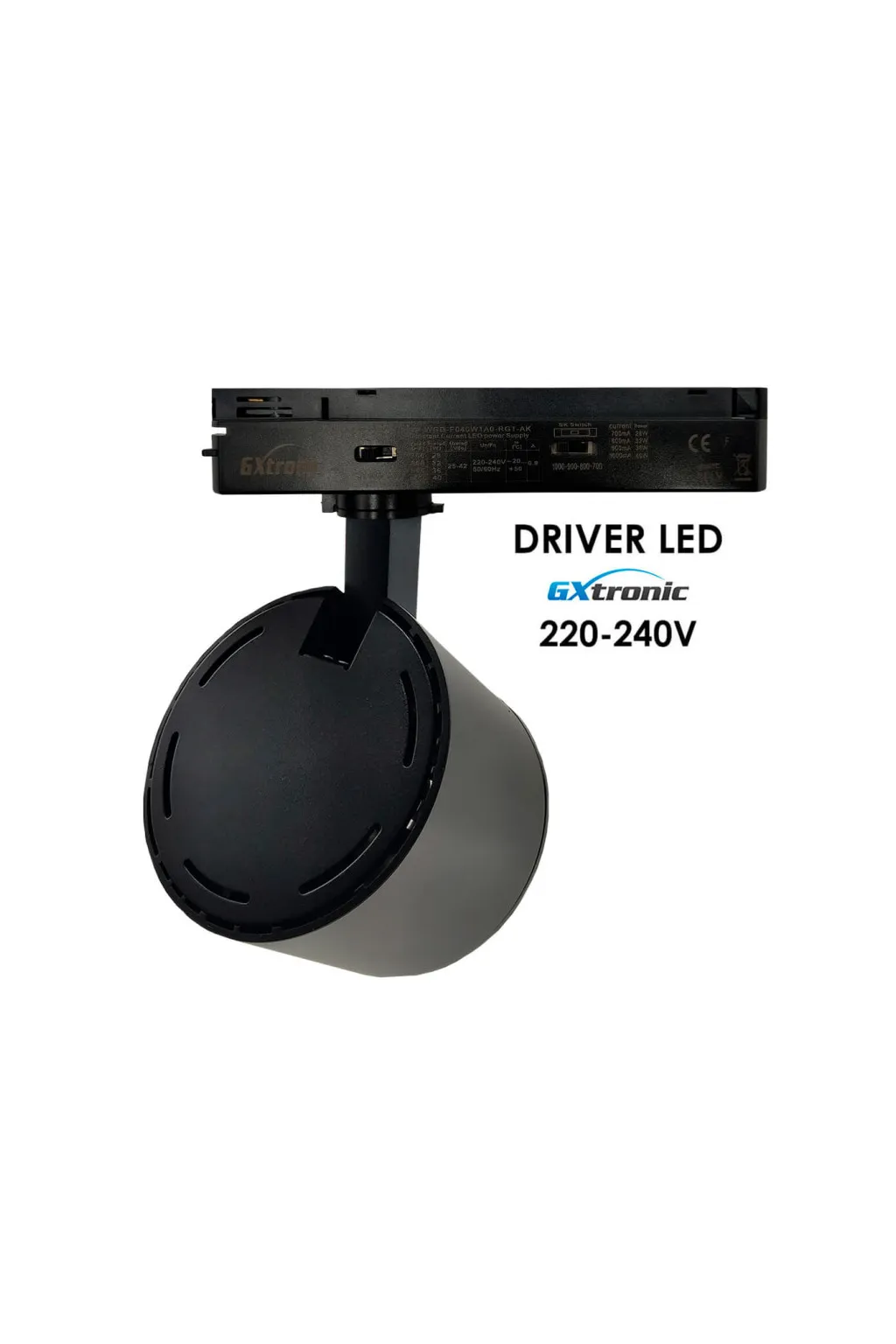 Foco LED 40W-28W Monofásico - ROMA Negro - Driver GxTronic - Óptica Regulable 24º-60º - UGR13 - CCT