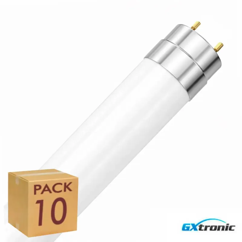 Pack of 10 T8 LED Tubes 24W 150cm Glass GXtronic 2640lm | Ibérica