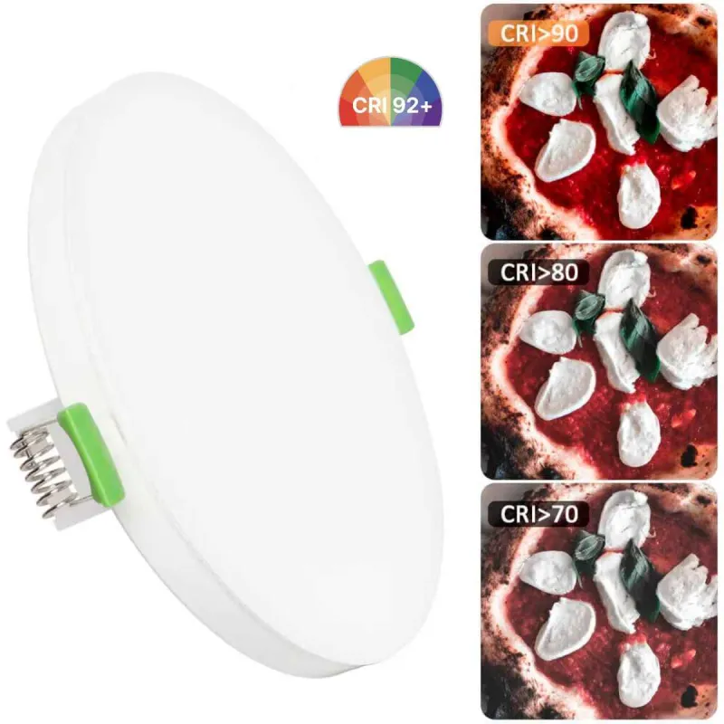 CRI92 LED downlight high colour rendering quality comparison