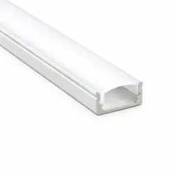Profilo alluminio bianco 2m per striscia LED con diffusore opal