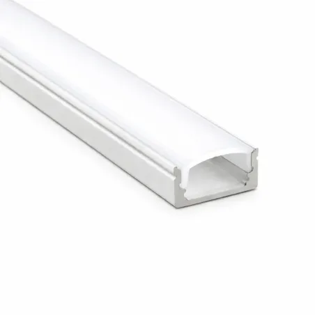 Profilo alluminio bianco 2m per striscia LED con diffusore opal