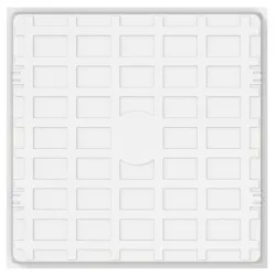 Vista trasera panel LED 60x60 con guía de luz LGP cuadriculada uniforme