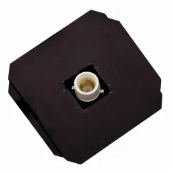 Réflecteur E27 abat-jour métallique noir industriel pour ampoule LED