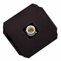 Reflector E27 pantalla metálica negra industrial para bombilla LED casquillo estándar