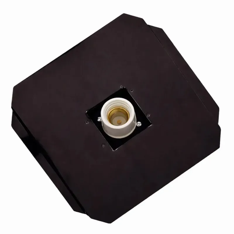 Refletor E27 abajur metálico preto industrial para lâmpada LED casquilho padrão