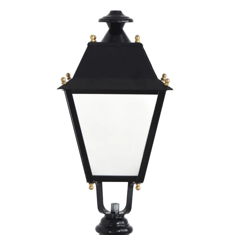 Candeeiro Villa pequeno preto vazio aço com difusores metacrilato 600x320mm