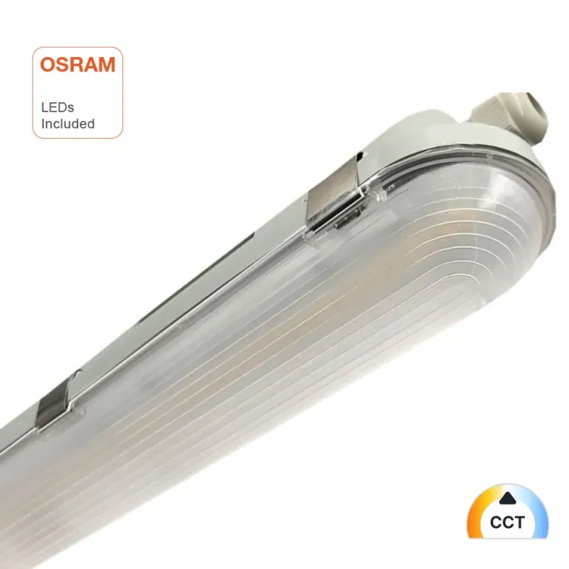 GXtronic LED batten 60W 150cm IP66 IK10 with OSRAM LEDs 3CCT