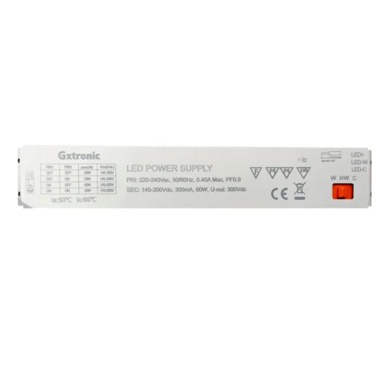 GXtronic LED power supply included for 10/15/18/20W batten
