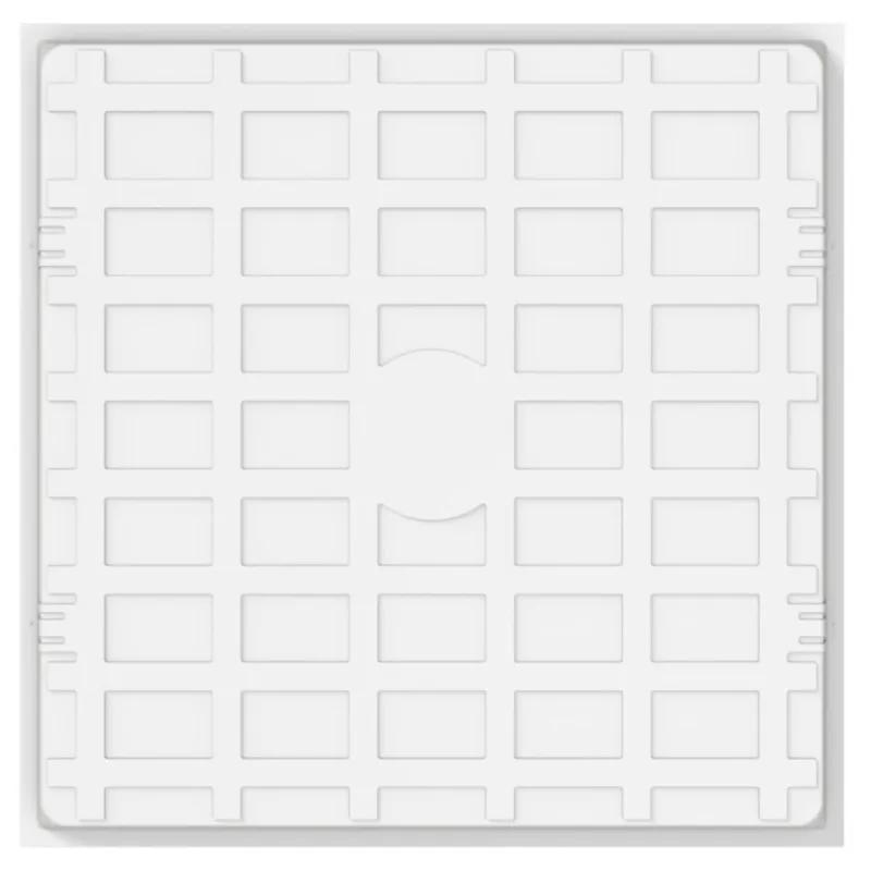Vista interna del pannello LED 60x60 con guida LGP a diffusione uniforme