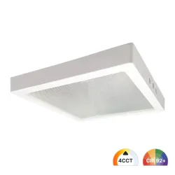 Plafoniera LED quadrata da superficie 24W 4CCT UGR19, profilo sottile 26 mm