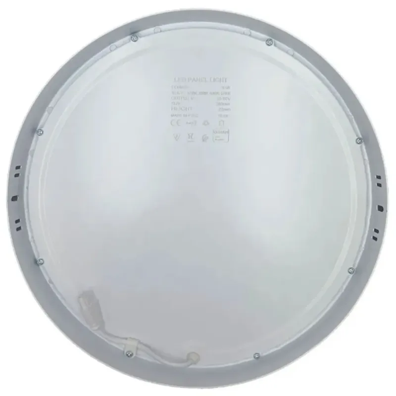 30W round LED panel installed on ceiling delivering uniform anti-glare lighting