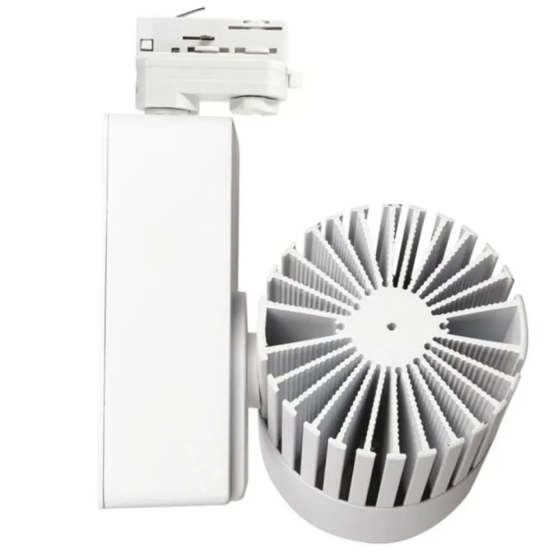 Dissipateur à ailettes et adaptateur triphasé du spot LED rail UPPSALA 40W