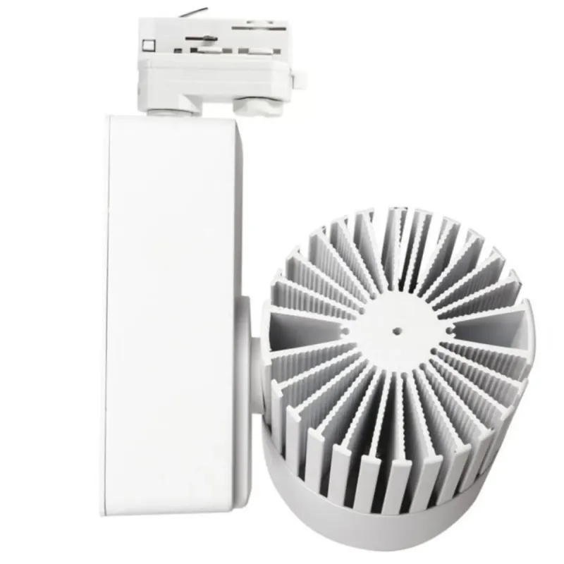 Dissipateur à ailettes et adaptateur triphasé du spot LED rail UPPSALA 40W