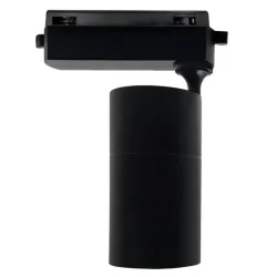 Vista traseira do foco de calha PARIS 30W com adaptador monofásico para calha de três fios