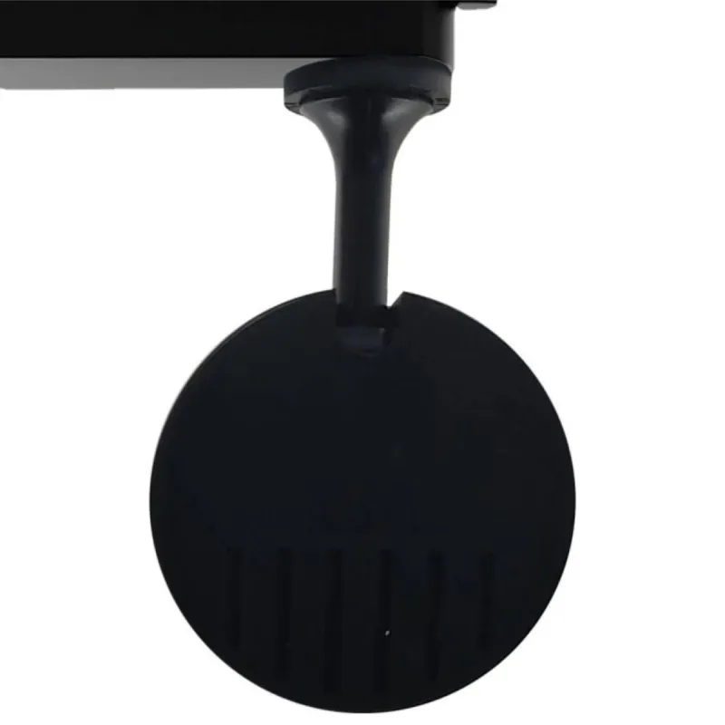 Vue frontale du spot LED rail PARIS 30W noir avec IRC supérieur à 82 sans scintillement
